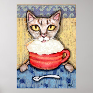 Abyssinischer trinkender Kaffee Poster