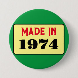 Abzeichen 1974 im Retro-Stil Button