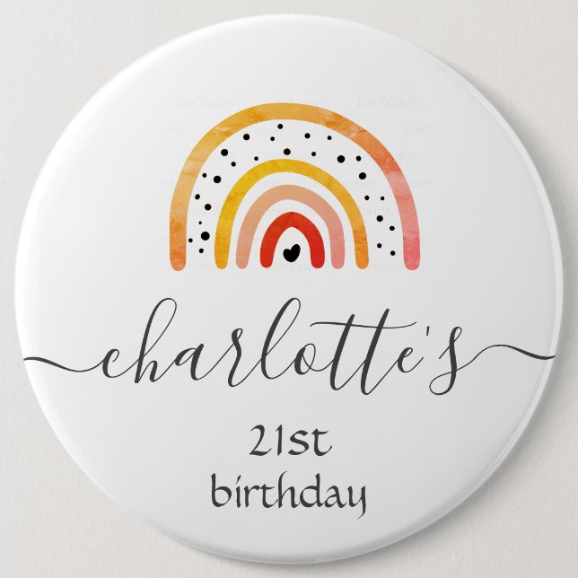 Abzeichen anpassen - Regenbogenblut Orange Button (Vorderseite)