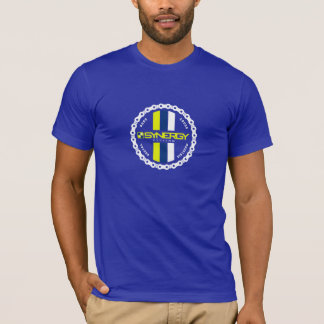 Abzeichen auf blauem Medium T-Shirt