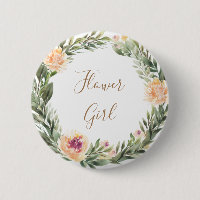 Abzeichen aus Peony and Foliage Frame Flower