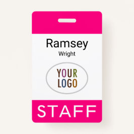 Abzeichen Clip Reel Lanyard - Hot-Pink-Stange Ausweis