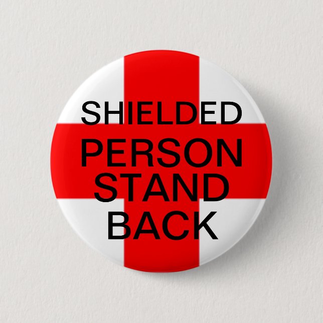 Abzeichen der abgeschirmten Person Button (Vorderseite)