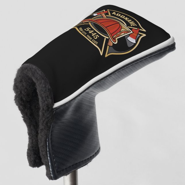 Abzeichen der Abteilung Feuerwehr ADD Golf Headcover (3/4 Vorderseite)