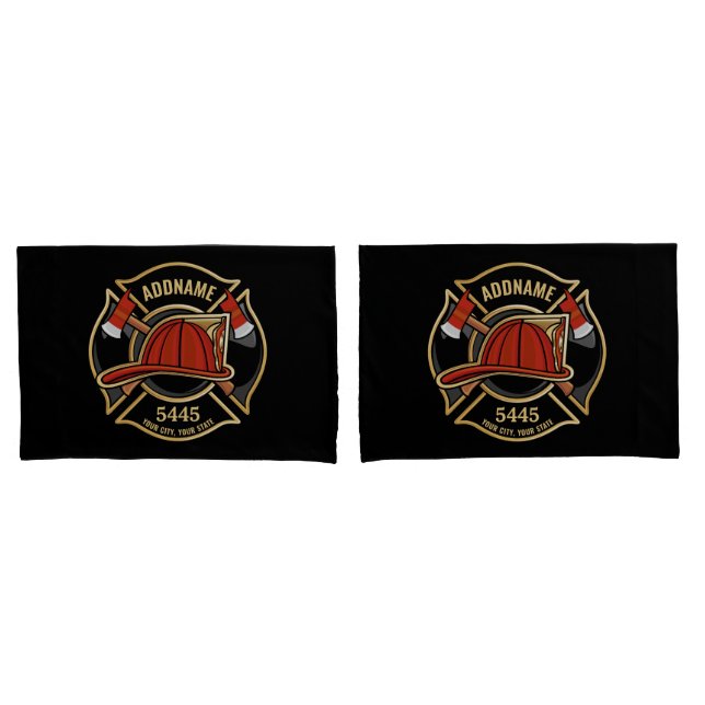 Abzeichen der Abteilung Feuerwehr ADD Kissenbezug (Vorderseite-Set)
