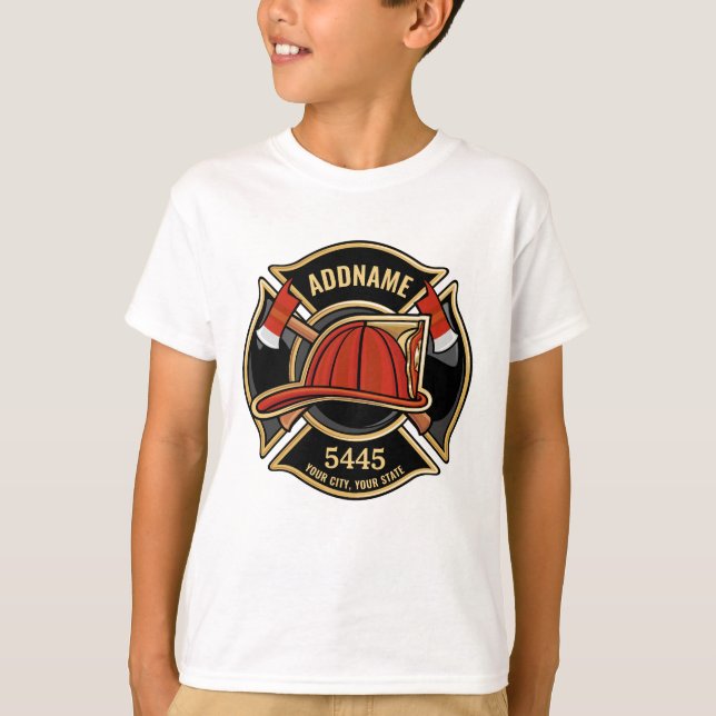 Abzeichen der Abteilung Feuerwehr ADD T-Shirt (Vorderseite)