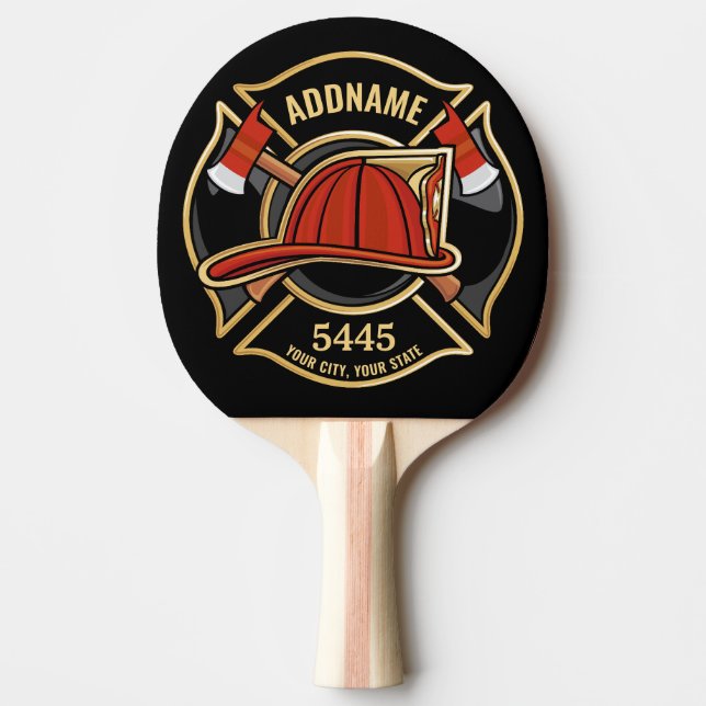 Abzeichen der Abteilung Feuerwehr ADD Tischtennis Schläger (Vorderseite)