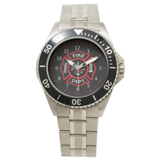 Abzeichen der Feuerwehr Armbanduhr (Vorderseite)