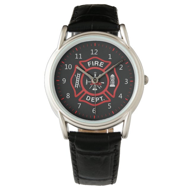Abzeichen der Feuerwehr Armbanduhr (Vorderseite)
