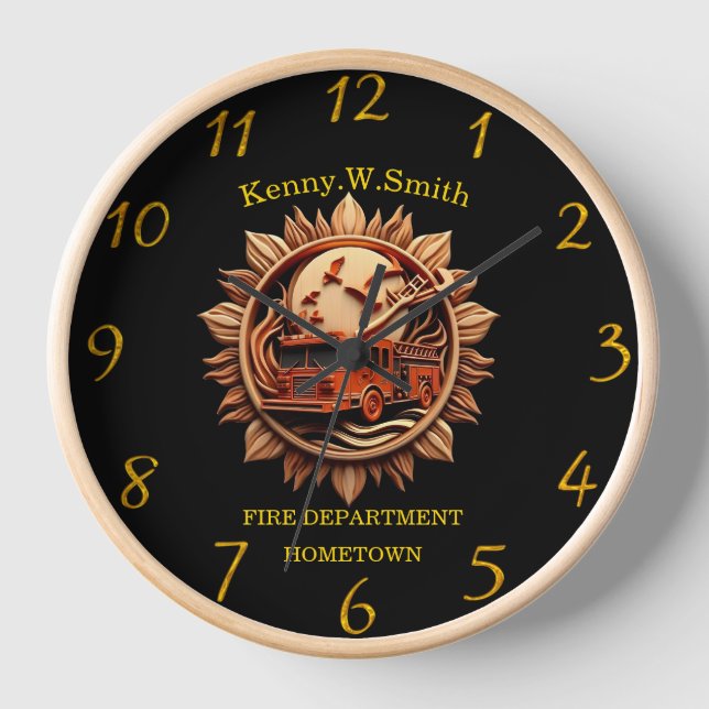 Abzeichen der Feuerwehr, das Prestige, Ehre ausstr Uhr (Vorderseite)
