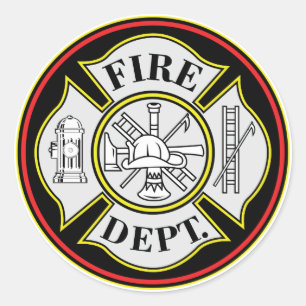 Abzeichen der Feuerwehr Runder Aufkleber