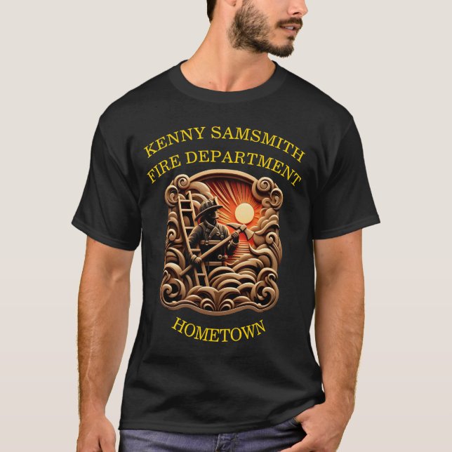 Abzeichen der Feuerwehr T-Shirt (Vorderseite)