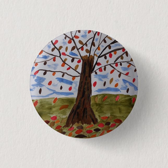 Abzeichen der Herbstbaume Button (Vorderseite)