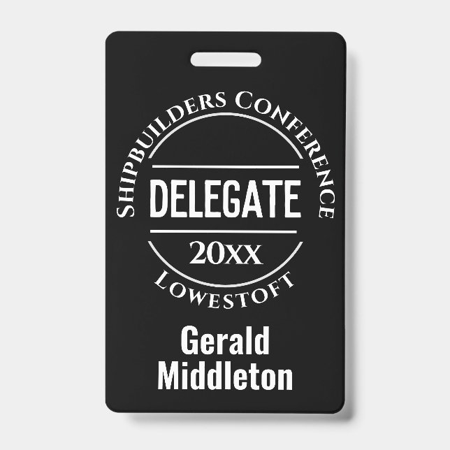 Abzeichen der Konferenzdelegaten Ausweis (Vorderseite)