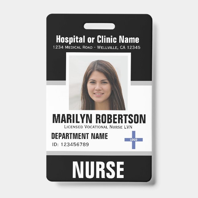Abzeichen der personalisierten Klinikmitarbeiter Ausweis (Vorderseite)