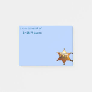 Abzeichen des antiken Sheriffs Post-it Klebezettel