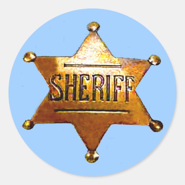 Abzeichen des antiken Sheriffs Runder Aufkleber (Vorderseite)