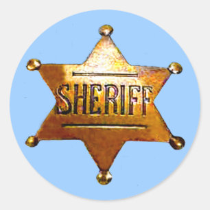 Abzeichen des antiken Sheriffs Runder Aufkleber