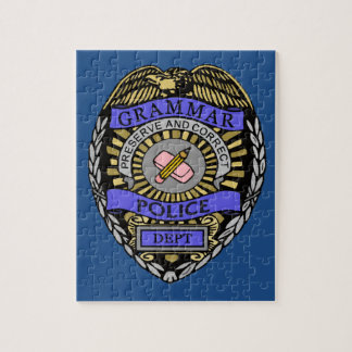 Abzeichen des Grammatikpolizei-Departments Bleisti