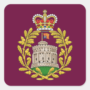 Abzeichen des Hauses Windsor Quadratischer Aufkleber