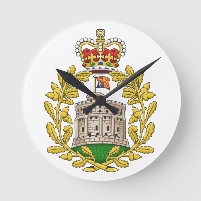 Abzeichen des Hauses Windsor Runde Wanduhr (Vorderseite)