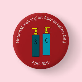 Abzeichen des National Hairstylist Apprecive Day/ Button