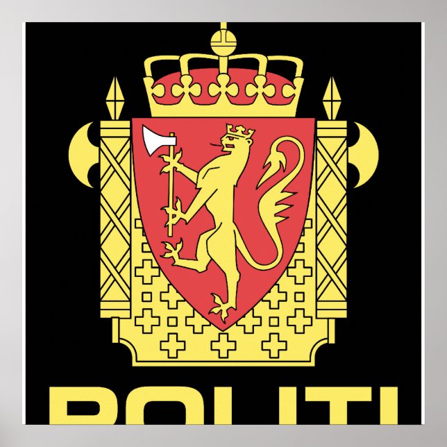 Abzeichen des norwegischen Polizeidienstes, Norweg Poster (Vorne)