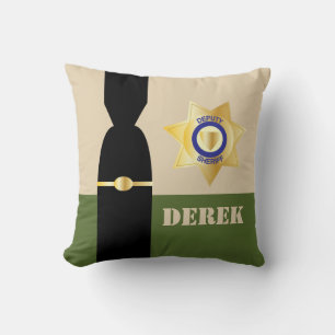 Abzeichen des stellvertretenden Sheriffs Polizeiun Kissen