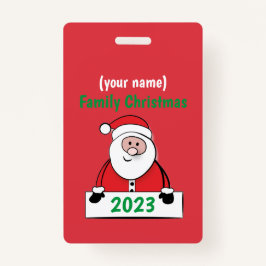 Abzeichen - Eigene Weihnachtsfamilie (Name hinzufü Ausweis