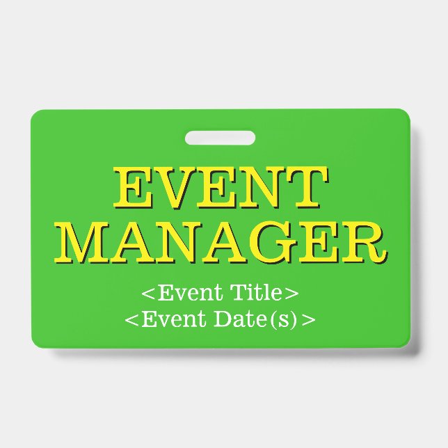 Abzeichen "EVENT MANAGER" Ausweis (Vorderseite)