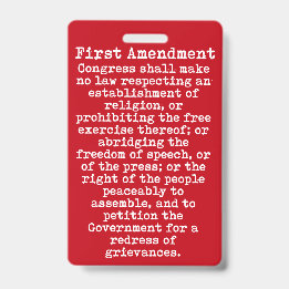 Abzeichen "First Amendment" Ausweis