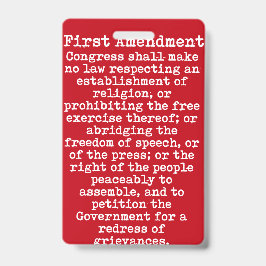 Abzeichen "First Amendment" Ausweis