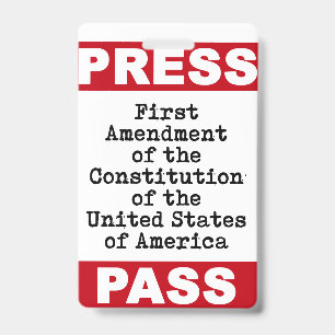 Abzeichen "First Amendment" Ausweis