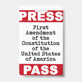Abzeichen "First Amendment" Ausweis