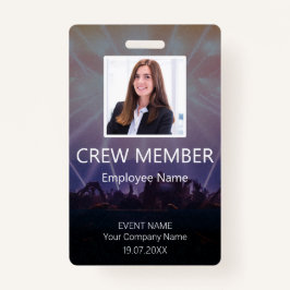 Abzeichen für benutzerdefinierte Crew-Member QR-Co Ausweis
