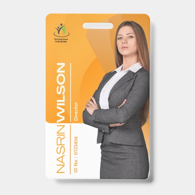 Abzeichen für benutzerdefinierte Mitarbeiter-ID Ausweis (Vorderseite)
