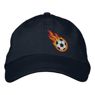 Abzeichen für benutzerdefinierte Racing Flames Soc Bestickte Kappe
