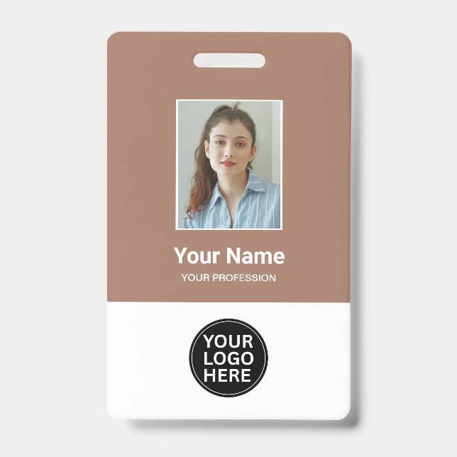 Abzeichen für das Logo "Mocha Mousse Employee"-Fot Ausweis (Vorderseite)