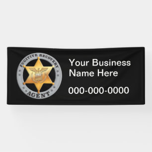 ABZEICHEN für den AGENT von FUGITIVE ERHOLUNGEN Banner