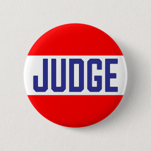 Abzeichen für den Wettkampfbewerber Rot-Blau-Tast Button