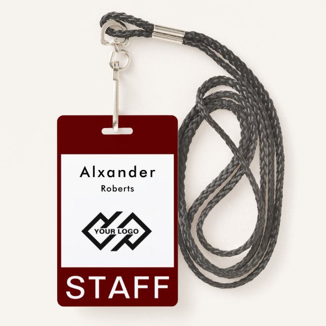 Abzeichen für die benutzerdefinierte Logo-ID-Abzei Ausweis (Vorderseite mit Schlüsselband)