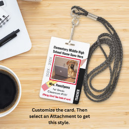 Abzeichen für die Identifizierung von Schullehrern Ausweis