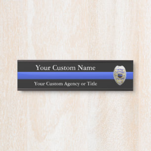 Abzeichen für die Polizei von Thin Blue Line Türschild