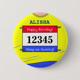Abzeichen für einen Runner (Gelb) Button