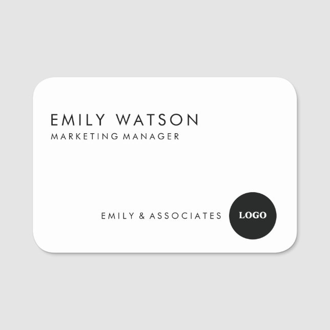 Abzeichen für Firmenname - Berufliche Personalnumm Namensschild (Vorderseite)