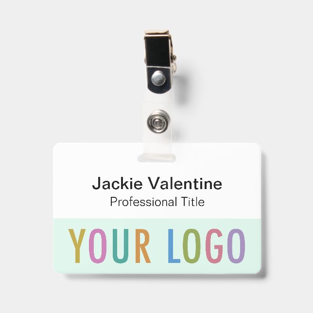 Abzeichen für Kunststoffnamen mit Clip Lanyard ode Ausweis (Vorderseite mit Clip)