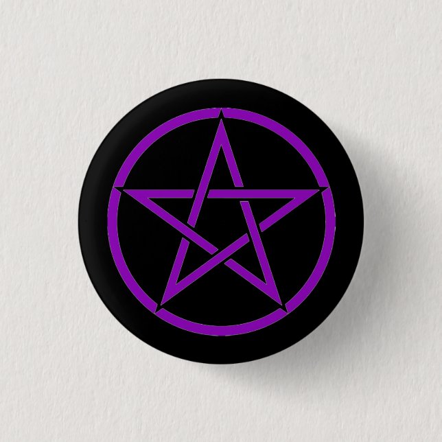 Abzeichen für Lila Pentagramm Pentagramm Button (Vorderseite)