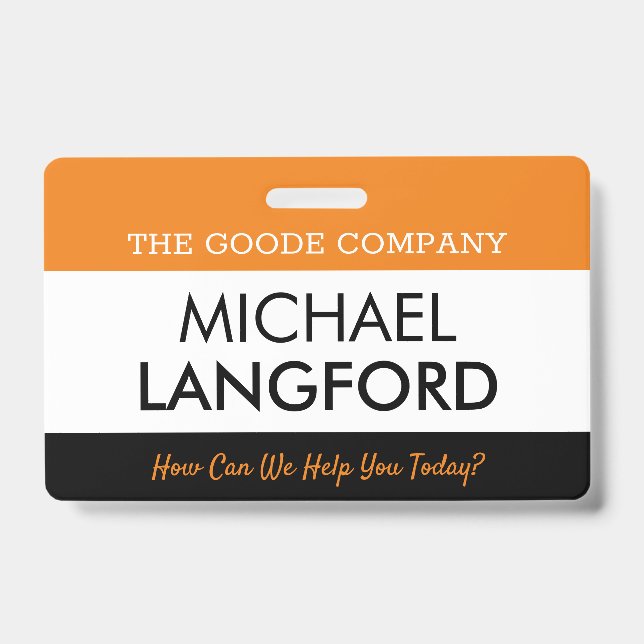 Abzeichen für Mitarbeitername| Benutzerdefinierter Ausweis (Vorderseite)