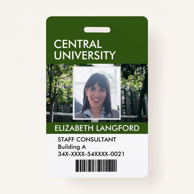 Abzeichen für Mitarbeitername| Benutzerdefiniertes Ausweis (Vorderseite)