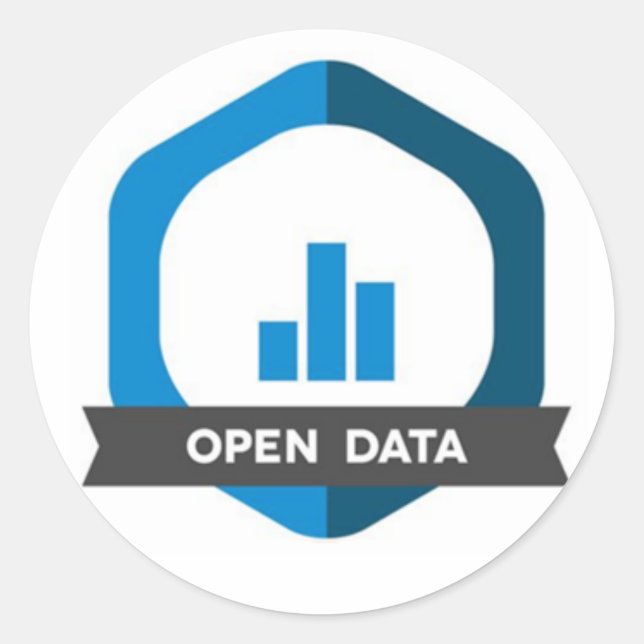 Abzeichen für offene Datenaufkleber Runder Aufkleber (Vorderseite)
